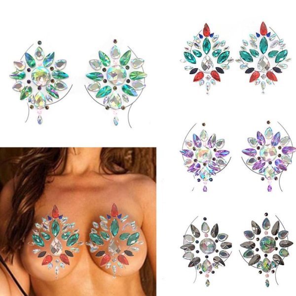 Наклейки на соски стразы