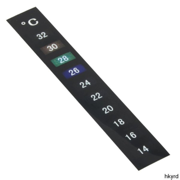 Термометр жидкокристаллический, полоска для аквариума