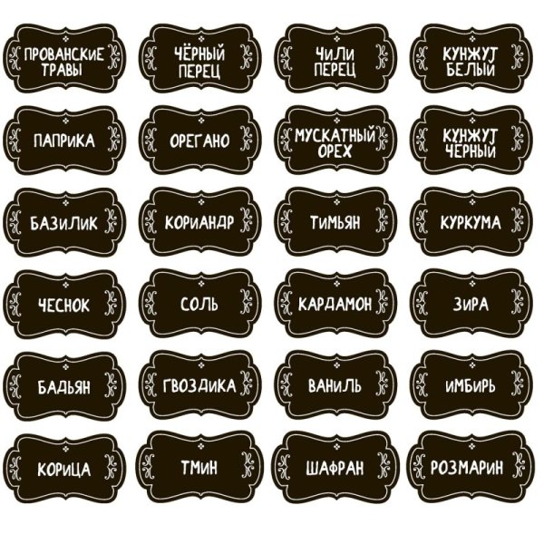 Наклейки для специй