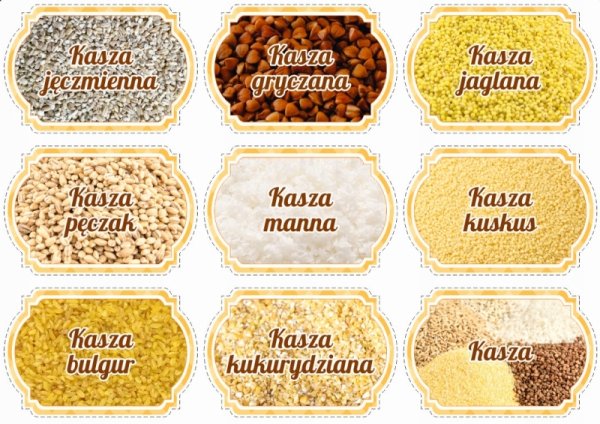 Наклейки на банки для круп