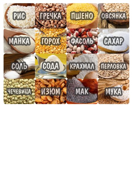 Наклейки на баночки с крупами