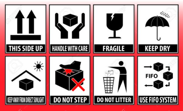 Значок осторожно хрупкое