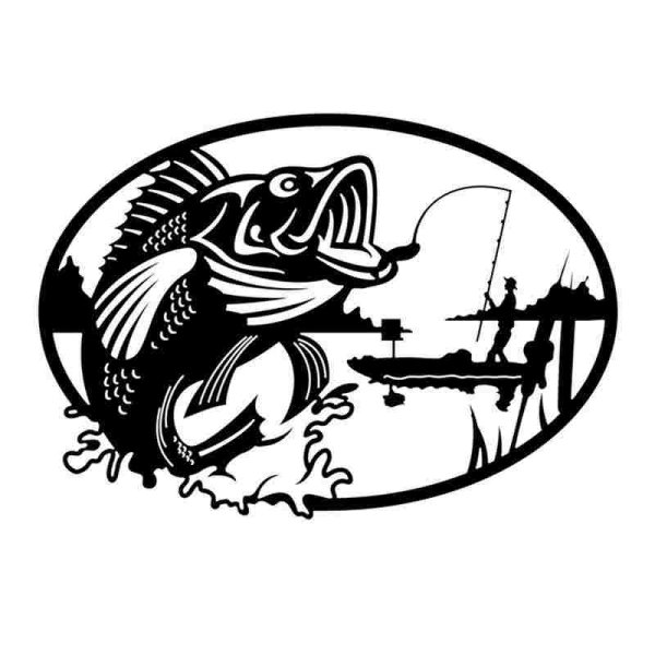 Наклейка на авто Рыбак