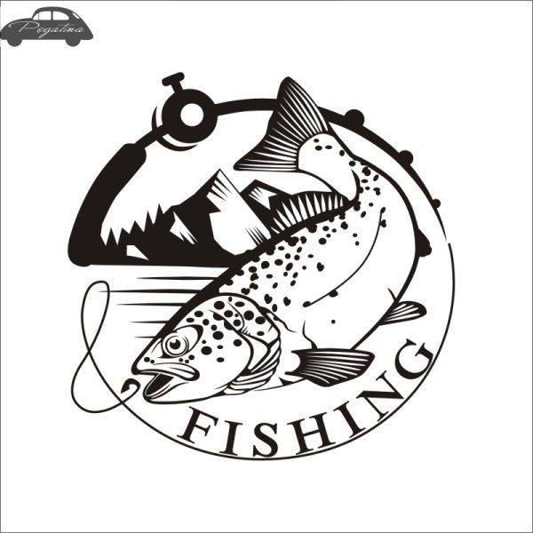 Наклейка на рыбалке