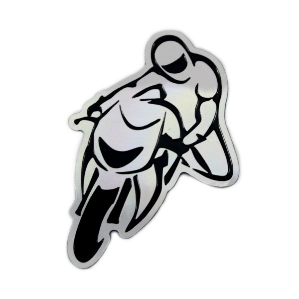 Наклейка 3d "мотогонщик" "Wiiix"