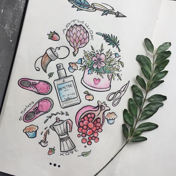 Наклейки для скетчбука