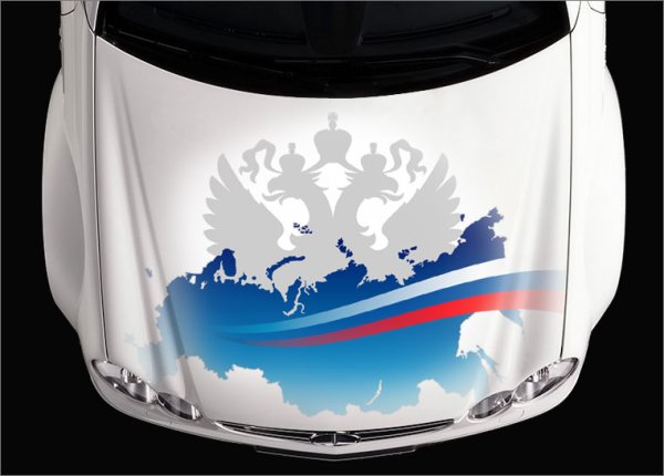 Наклейки на капот автомобиля
