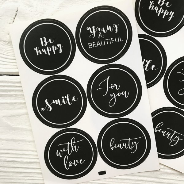 Круглые Стикеры наклейки
