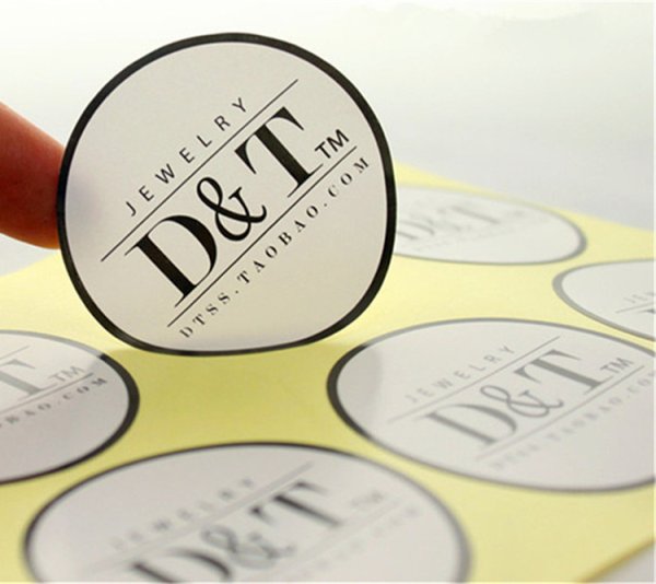 Прозрачная наклейка с логотипом