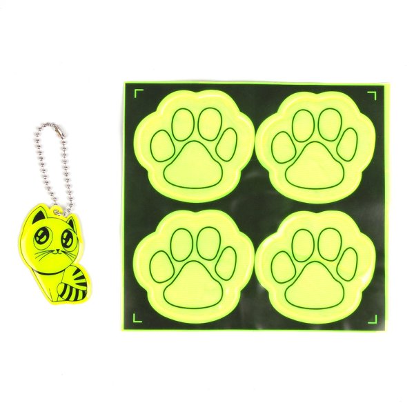 Набор светоотраж Эл-ов 2пр (сердце с цепочкой/4 смайла d5см) Машная