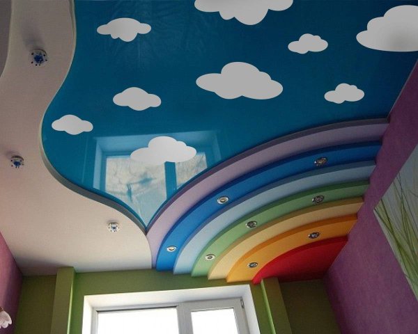 Потолок небо в детской
