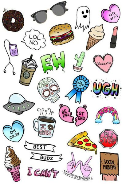 Стикеры для срисовки легкие