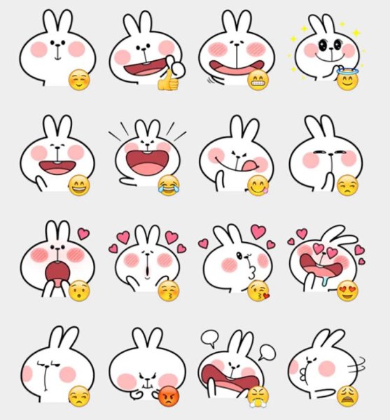 Наклейки "зайцы"