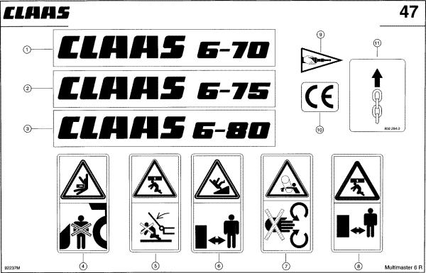 Предупреждающие наклейки спецтехника