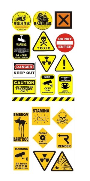 Наклейки на строительную технику