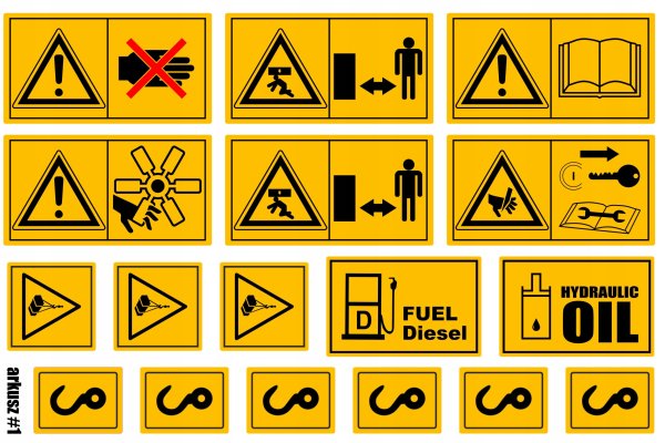 Спецтехника с наклейками