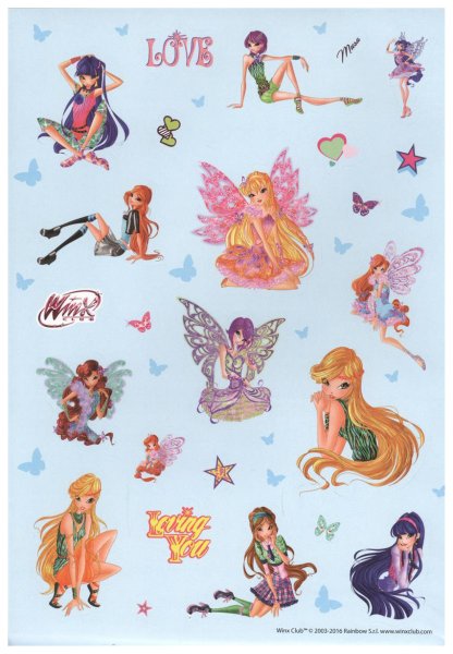 Наклейки для девочек глянцевые