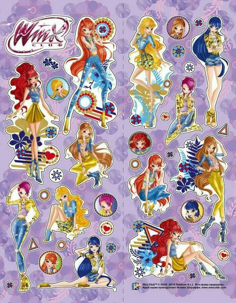 Наклейки Винкс старые