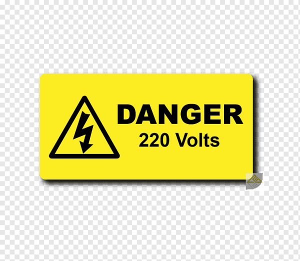 Табличка 220в над розеткой