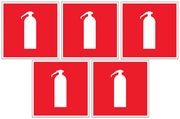 Бирки наклейки на огнетушитель ОП-8