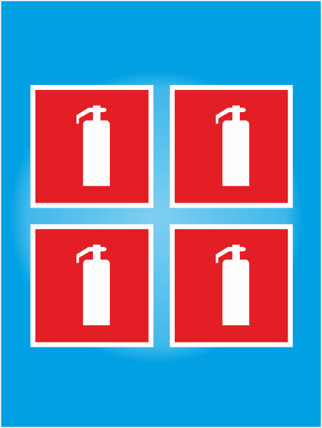 Знак 150х150мм "огнетушитель"