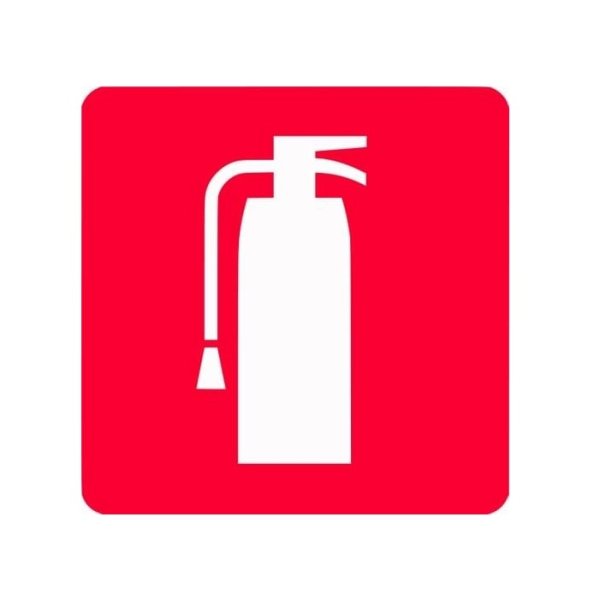 Знак f04 огнетушитель 150х150мм пластик