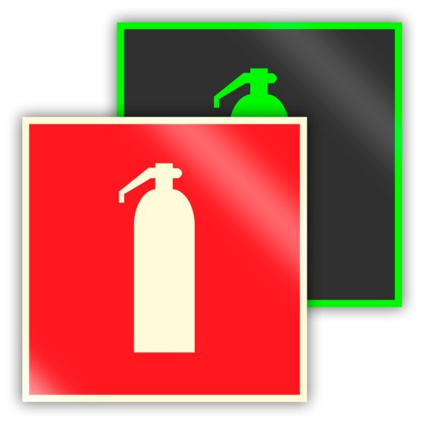 Знак огнетушитель f04 пластик 100х100