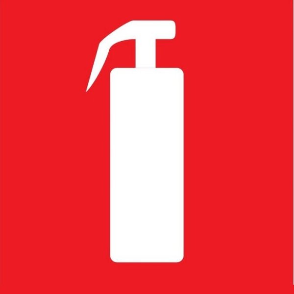 Знак 150х150мм "огнетушитель"