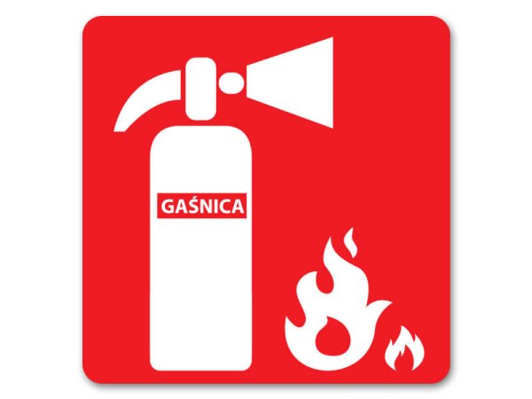 Наклейка на огнетушитель порошковый