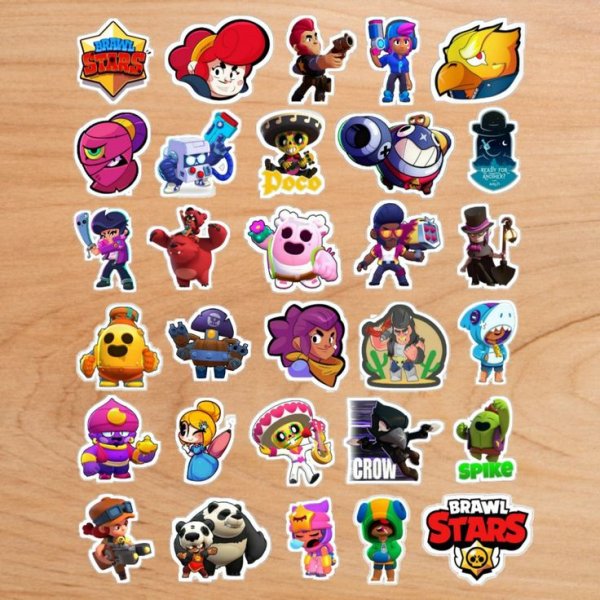 Наклейки с БРАВЛ СТАРСОМ