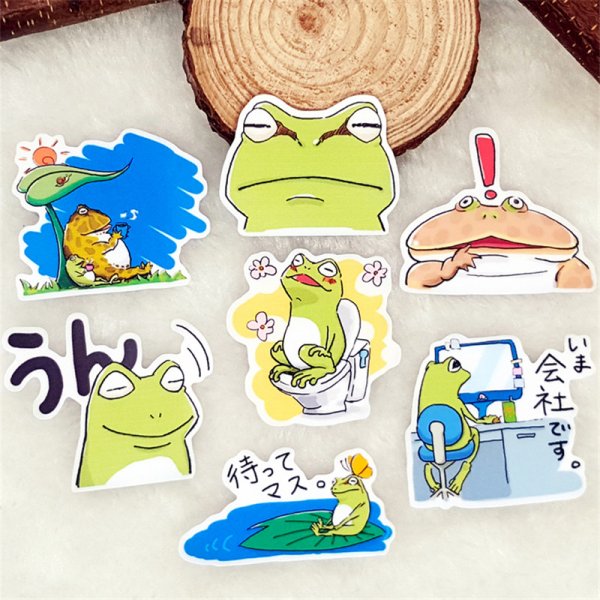 Наклейки лягушки милые
