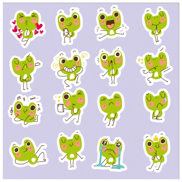 Наклейка - лягушка