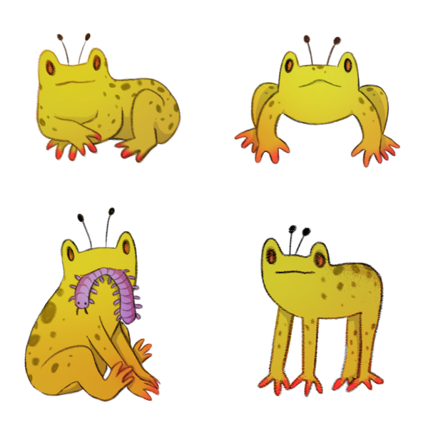 Наклейки с жабами