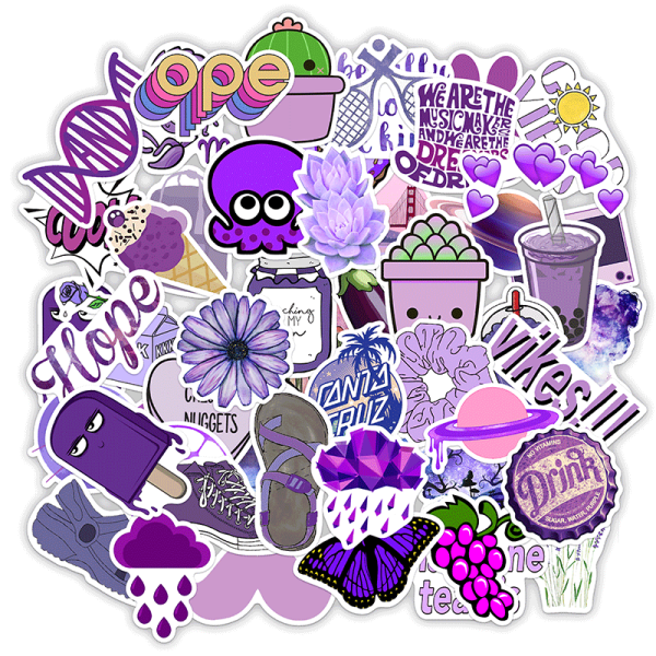 Наклейки в фиолетовых тонах