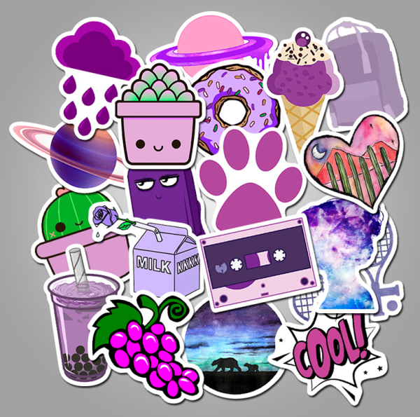 Фиолетовые Стикеры