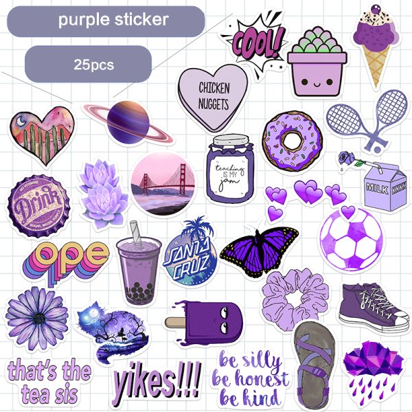 Сиреневые Стикеры