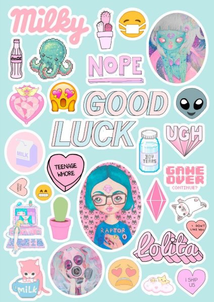 Стикеры для девочек