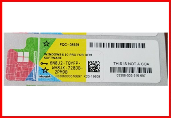 Ключ Windows 10 Pro на ноутбуке