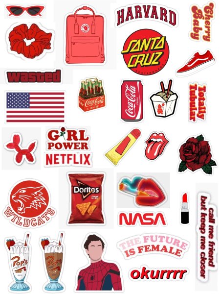 Красный стикер