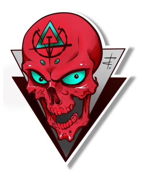 Красный стикер