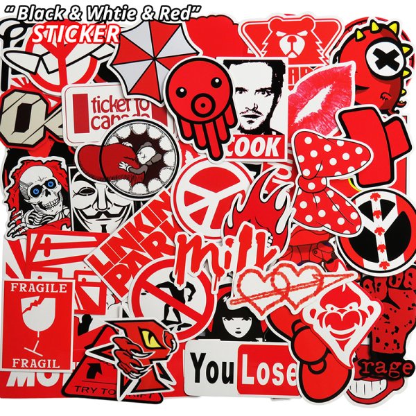 Эстетичные наклейки красные