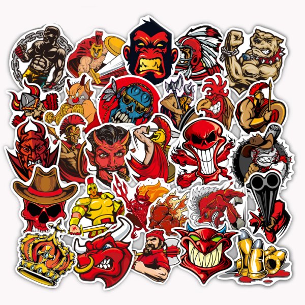 Наклейки для распечатки красные