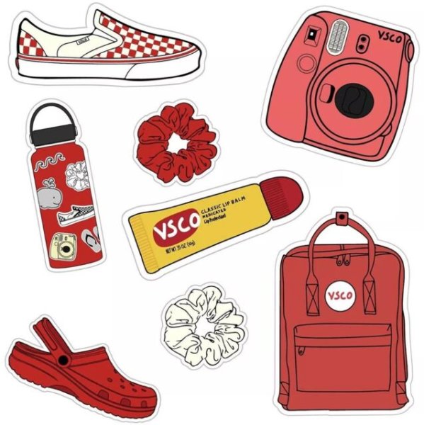 Стикеры на Красном фоне