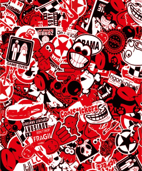 Стикеры на Красном фоне