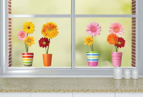 Прозрачные наклейки на окна