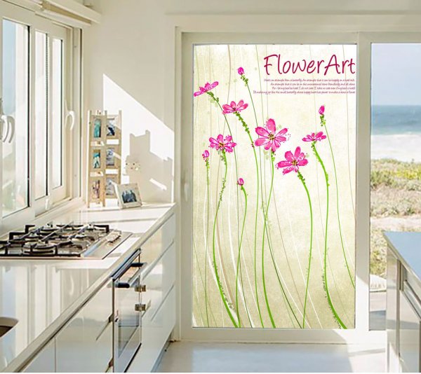 Наклейки на окно магазина цветов