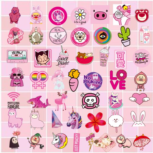 Милые розовые Стикеры