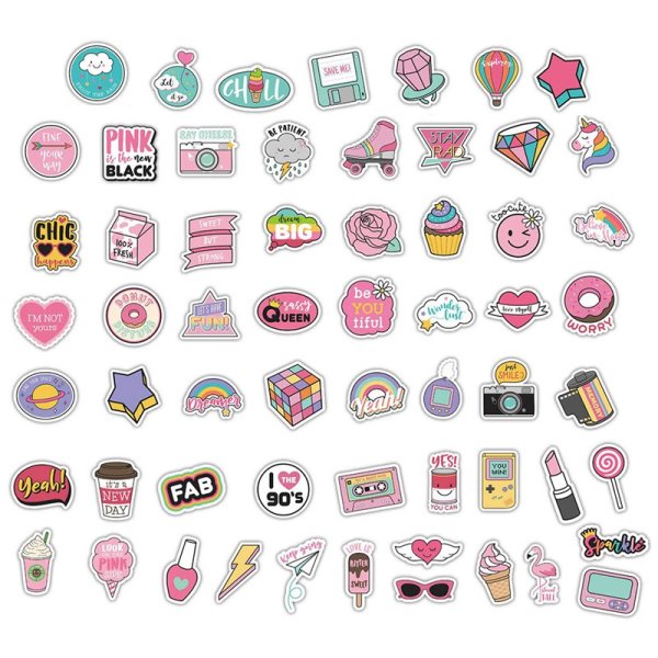 Наклейки розового цвета