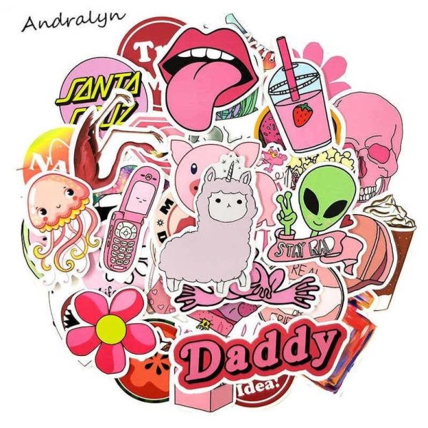 Розовые Стикеры