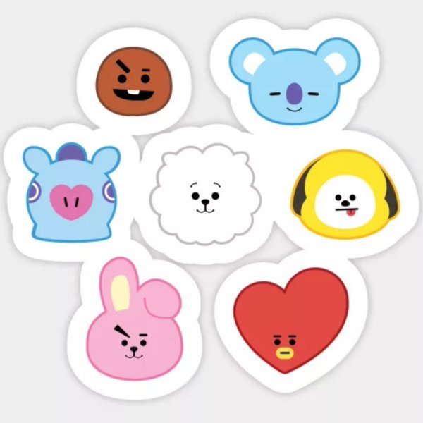 Наклейки БТС И бт21